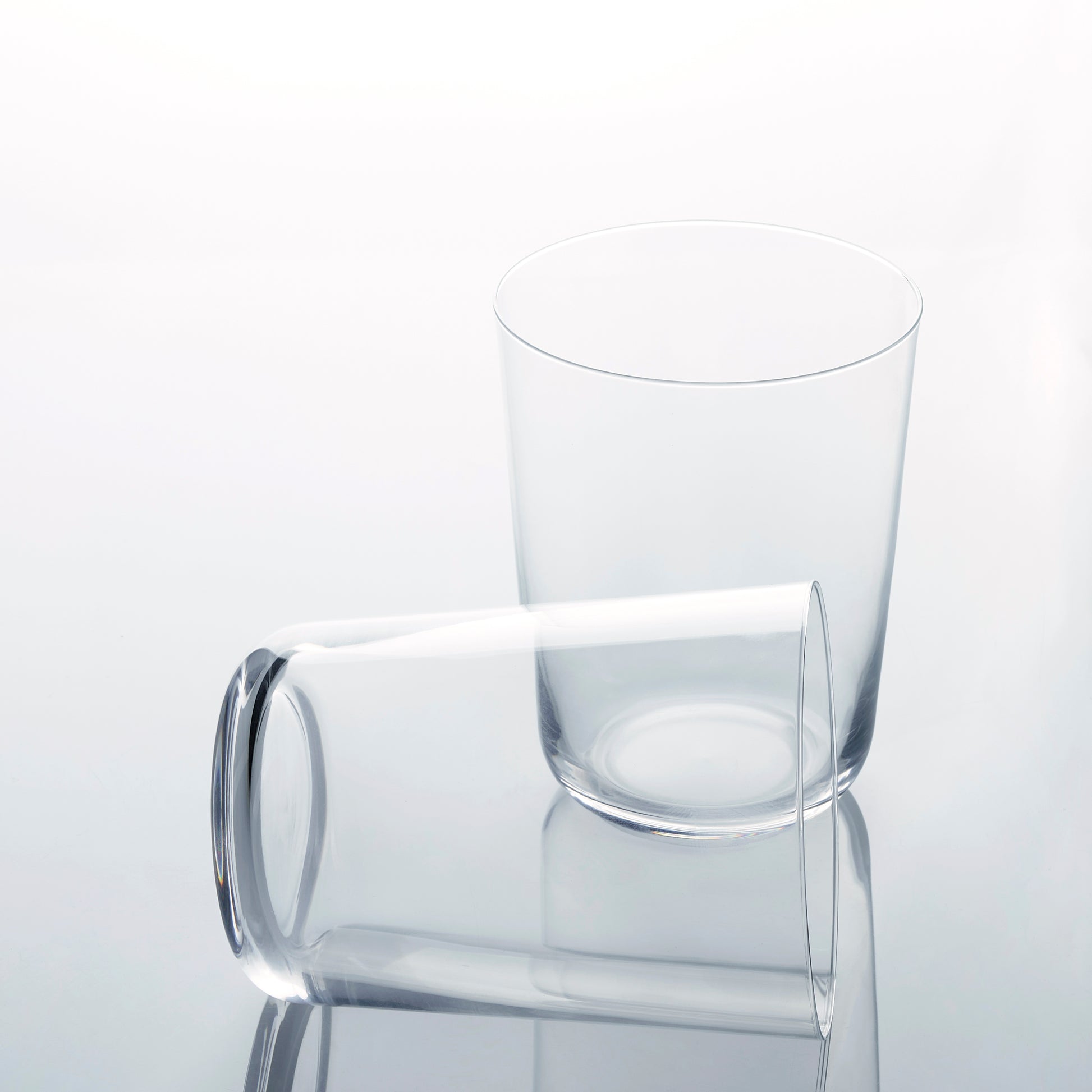 VERNON Crystal Drinking Glasses. Set of 4 Water Tumblers. (445ml / 15oz)