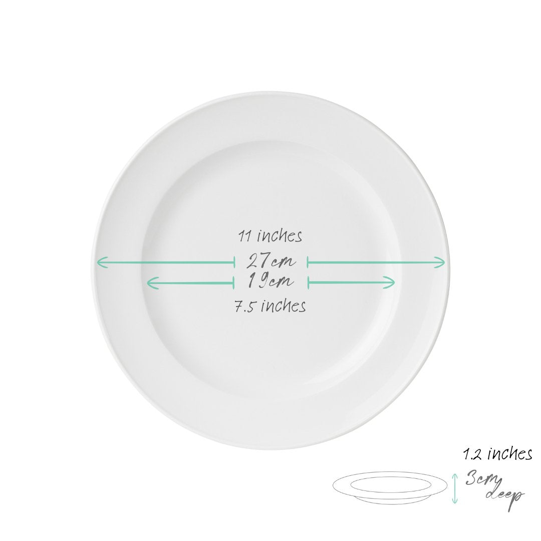 White Ethical Bone China Dinner Set CLASSICA (12 Pieces). - Anders & White