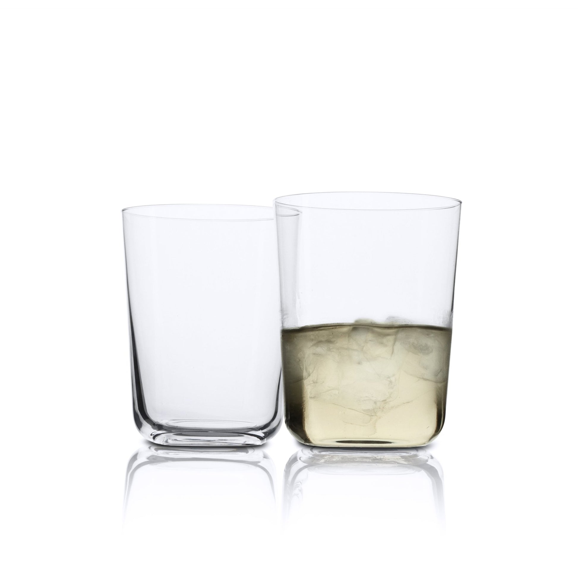 Crystal Drinking Glass. European Designed (445ml). 4x Glasses. Perfect Water or Beer Tumbler. - Anders & White