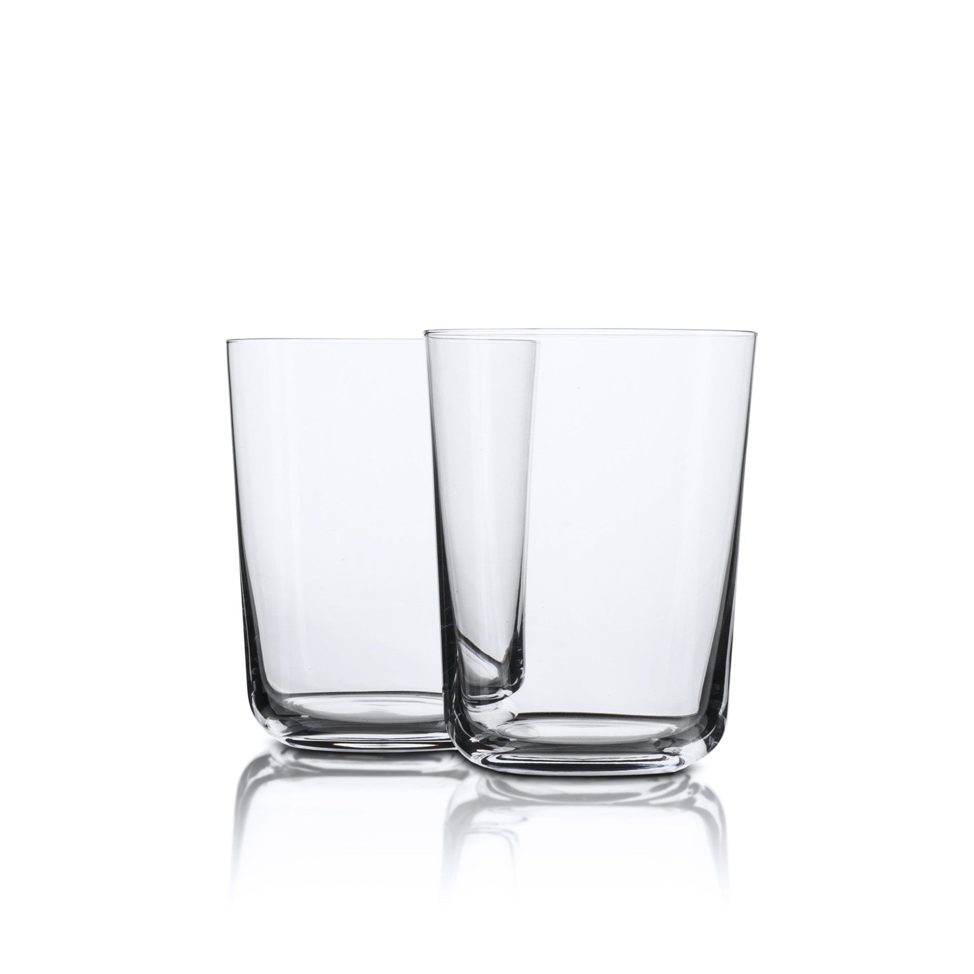 Crystal Drinking Glass. European Designed (445ml). 4x Glasses. Perfect Water or Beer Tumbler. - Anders & White