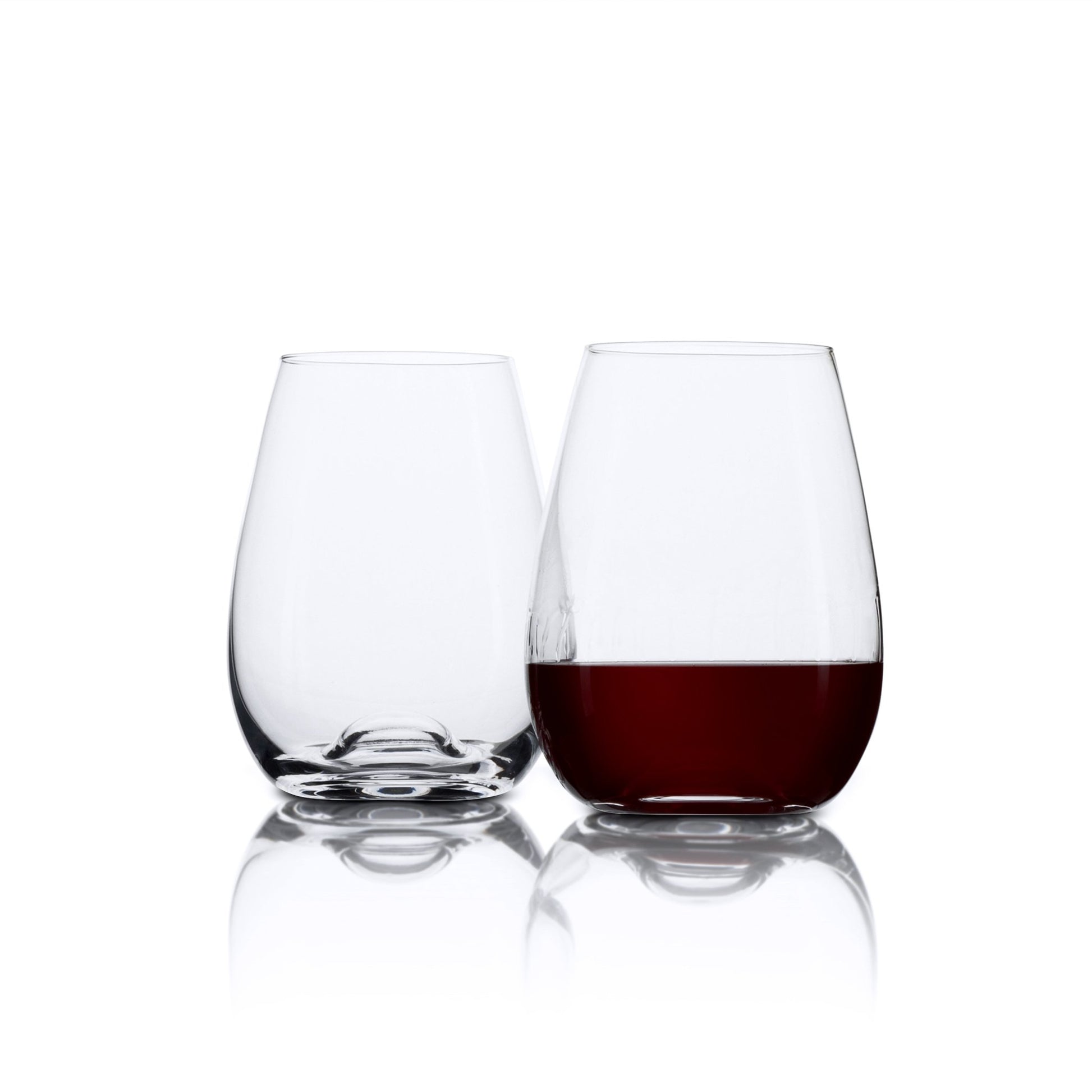 Stemless Crystal Wine Glasses. European. Lead Free. 'Hosking' (460ml) 4x Glasses - Anders & White
