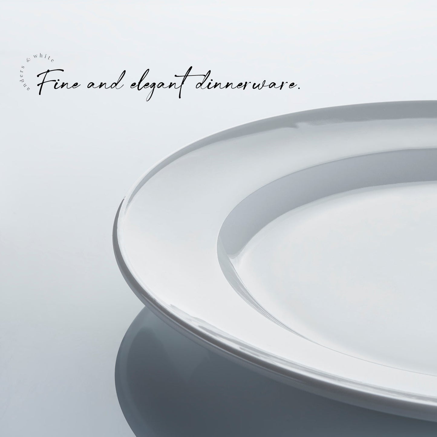 White Bone China Dinner Set 'Classica' (12 Pieces) - Anders & White