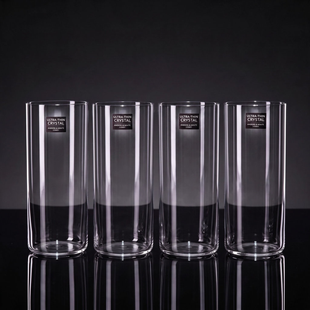 Ultra-Thin Crystal Tumblers (380ml). Set of 4.