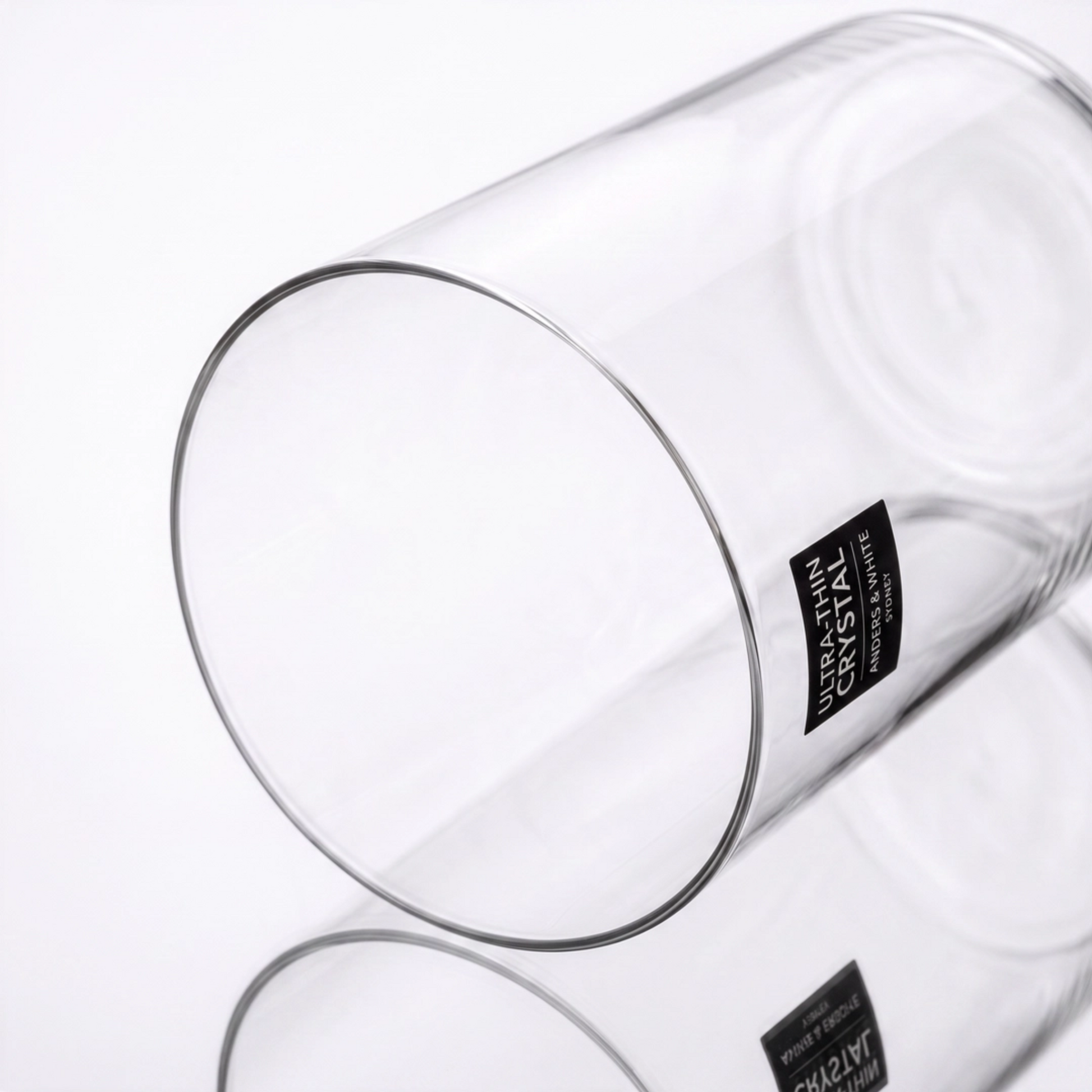 Ultra-Thin Crystal Tumblers (400ml). Set of 4.