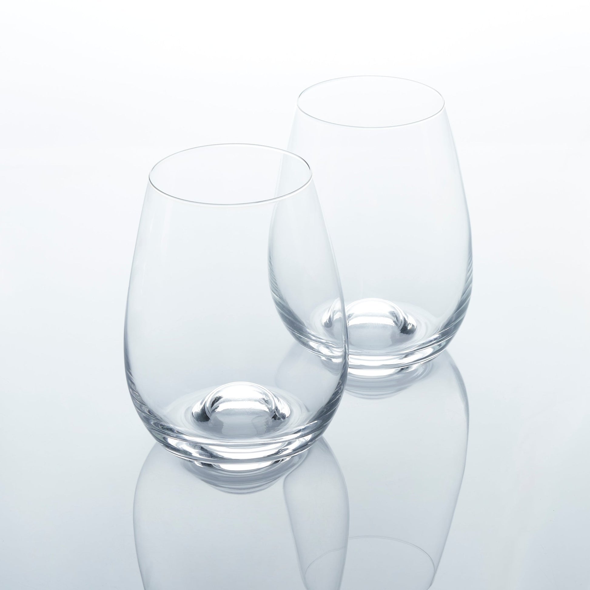 HOSKING Crystal Stemless Wine Glasses. Set of 4 (460ml / 15.6oz) - Anders & White