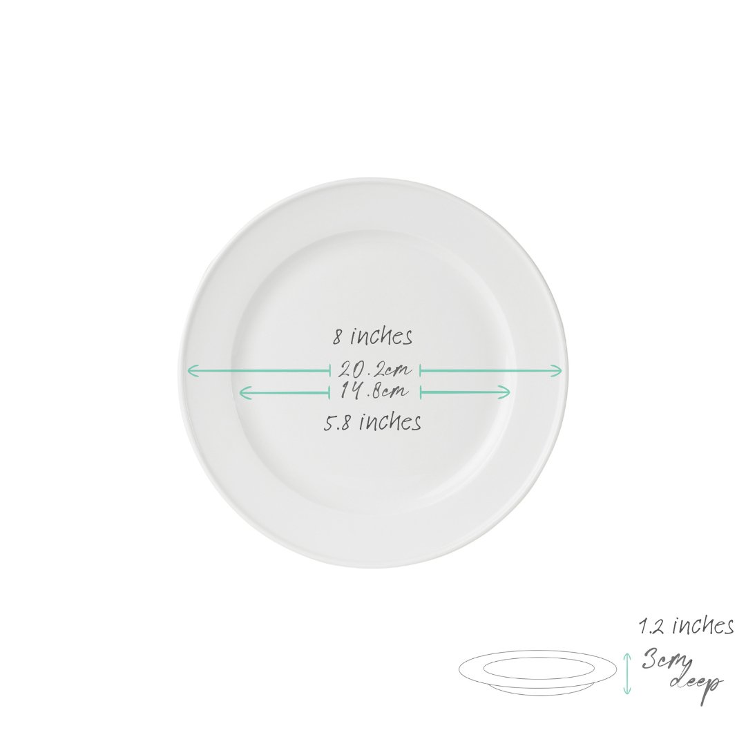 Luxury White Ethical Bone China Dinner Set CLASSICA (12 Pieces). - Anders & White