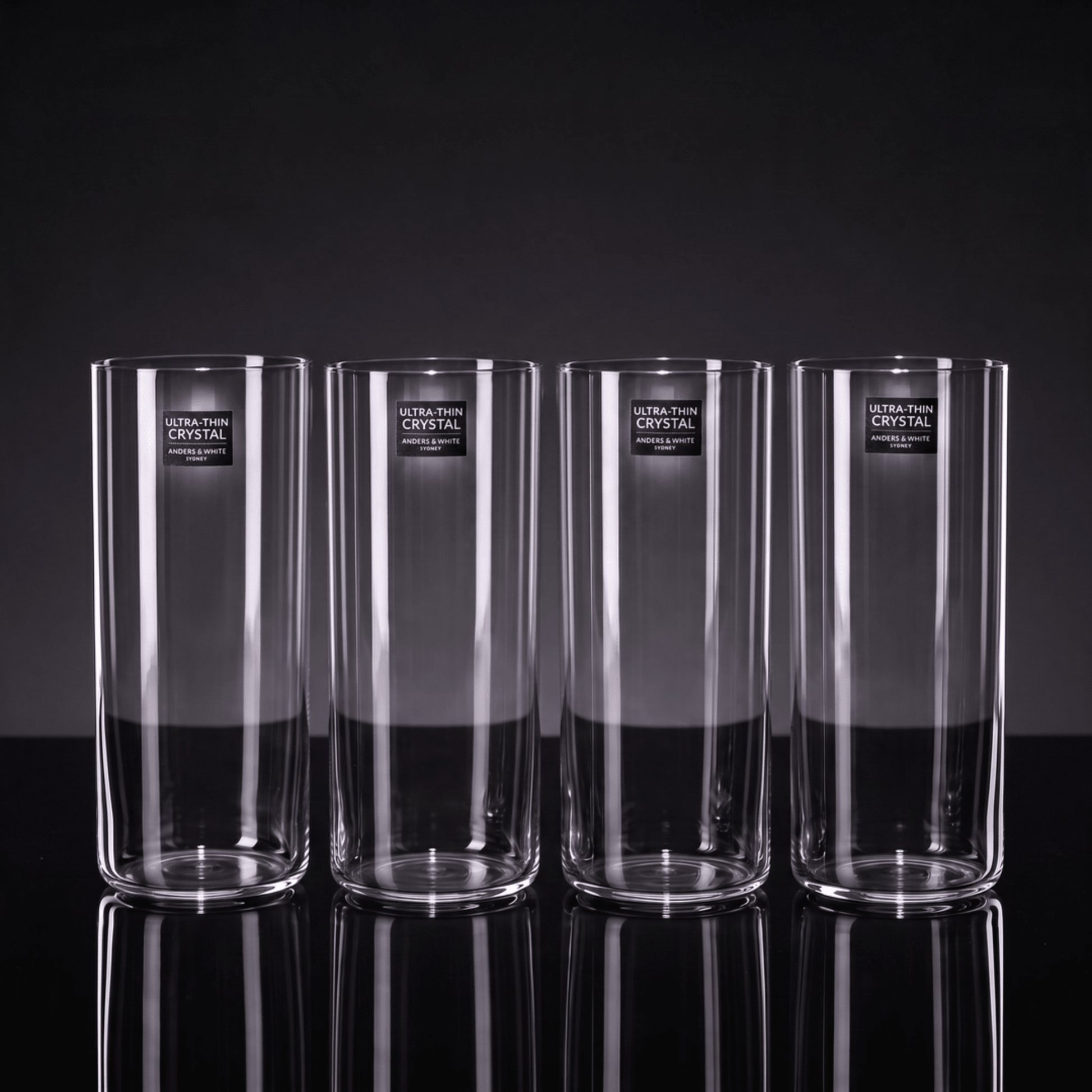 Ultra-Thin Crystal Tumblers (380ml). Set of 4. - Anders & White