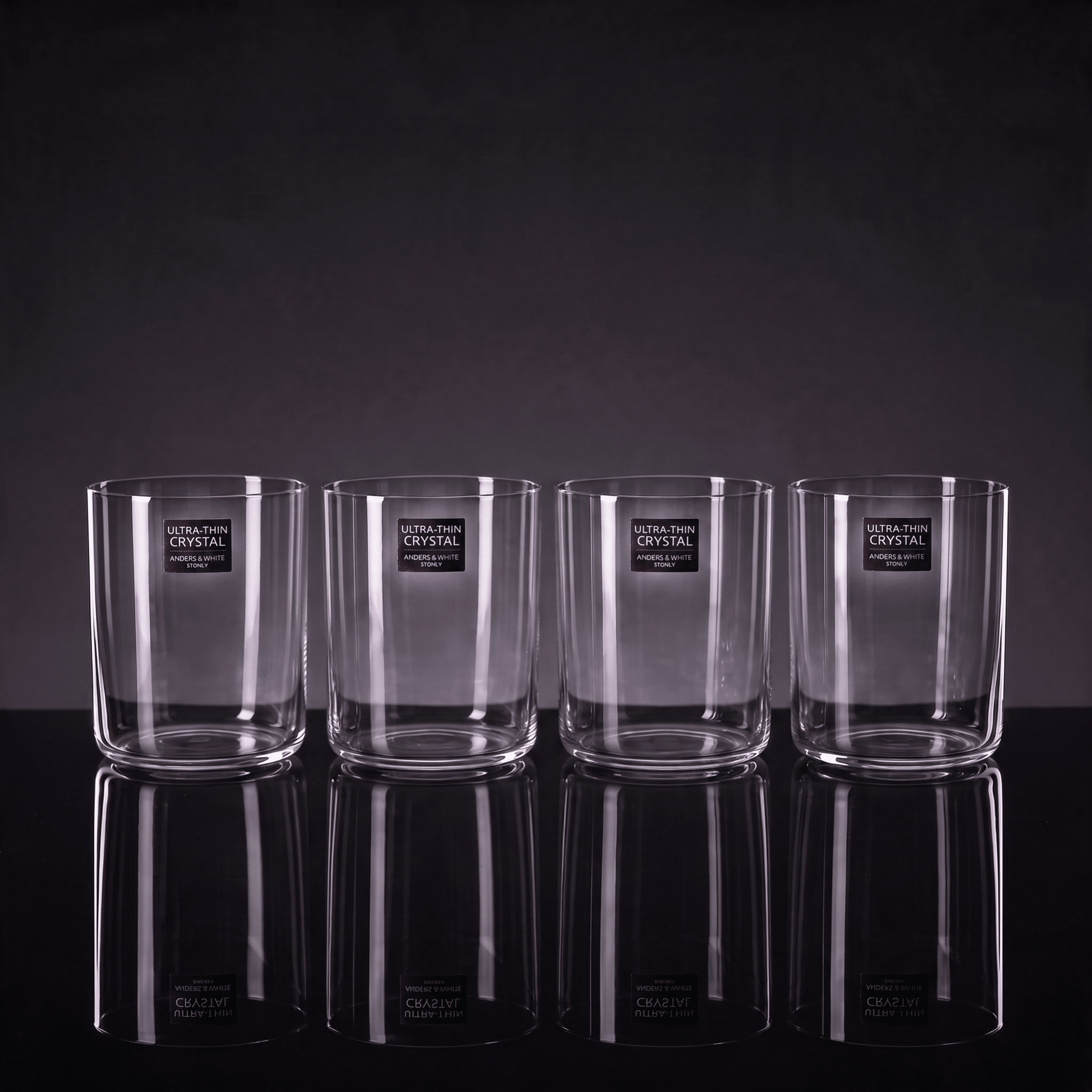 Ultra-Thin Crystal Tumblers (400ml). Set of 4. - Anders & White