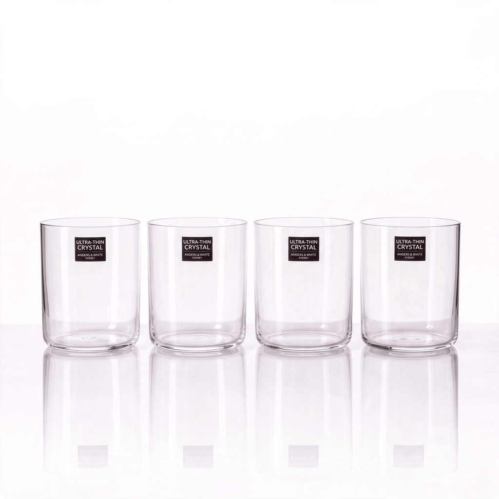 Ultra-Thin Crystal Tumblers (400ml). Set of 4. - Anders & White