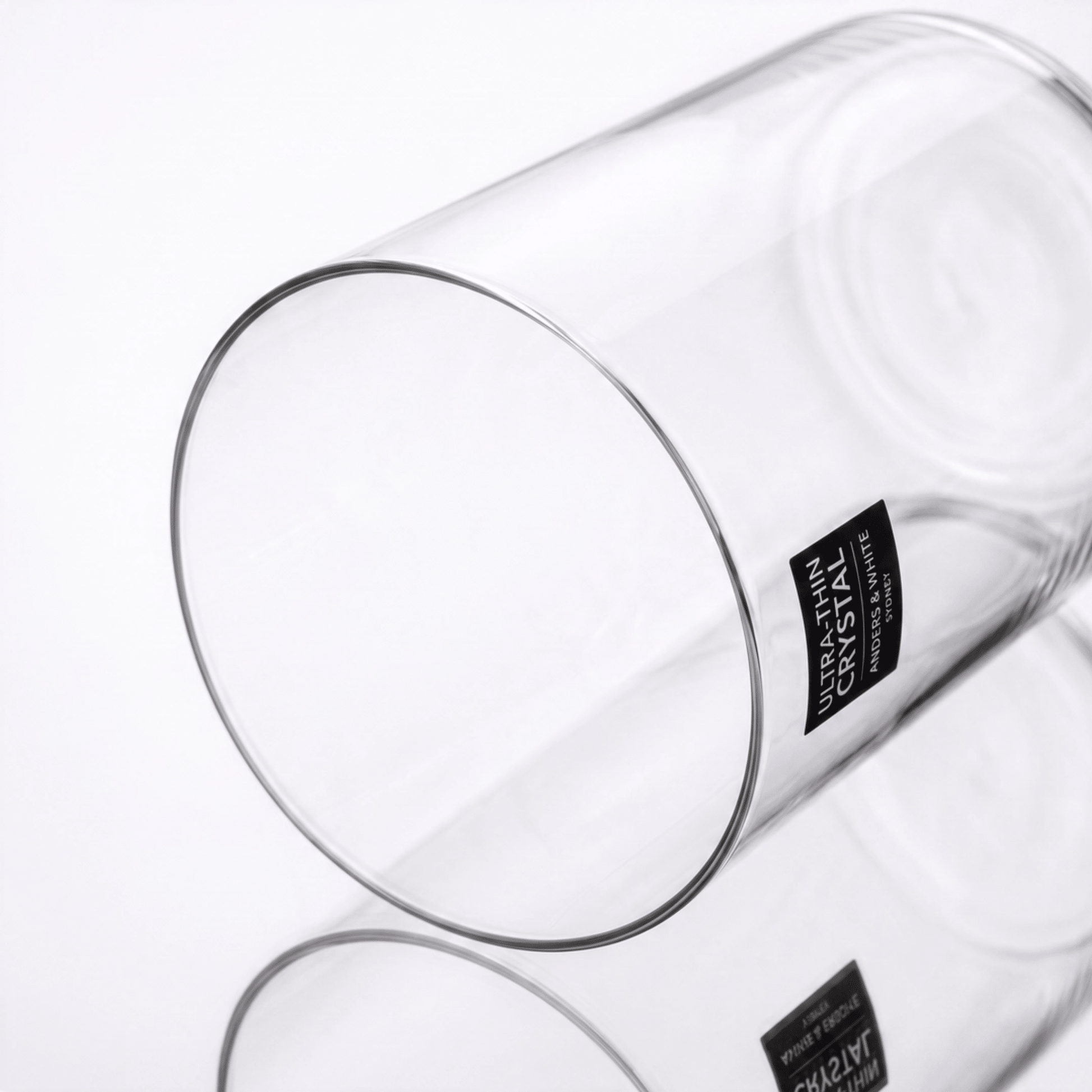 Ultra-Thin Crystal Tumblers (400ml). Set of 4. - Anders & White
