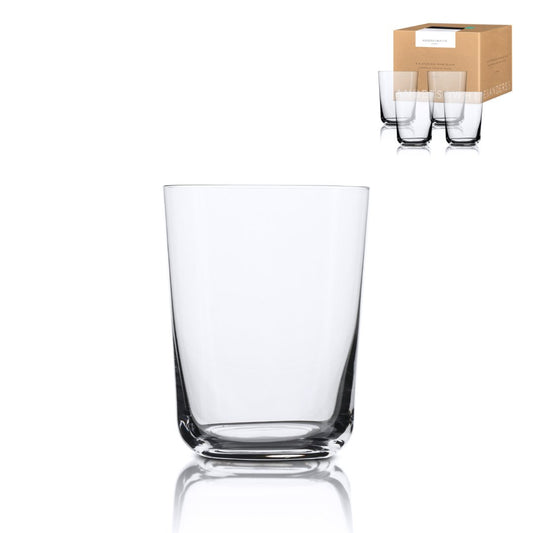 VERNON Drinking Glass Tumbler. Set of 4 Crystal Water Glasses. (445ml / 15oz) - Anders & White