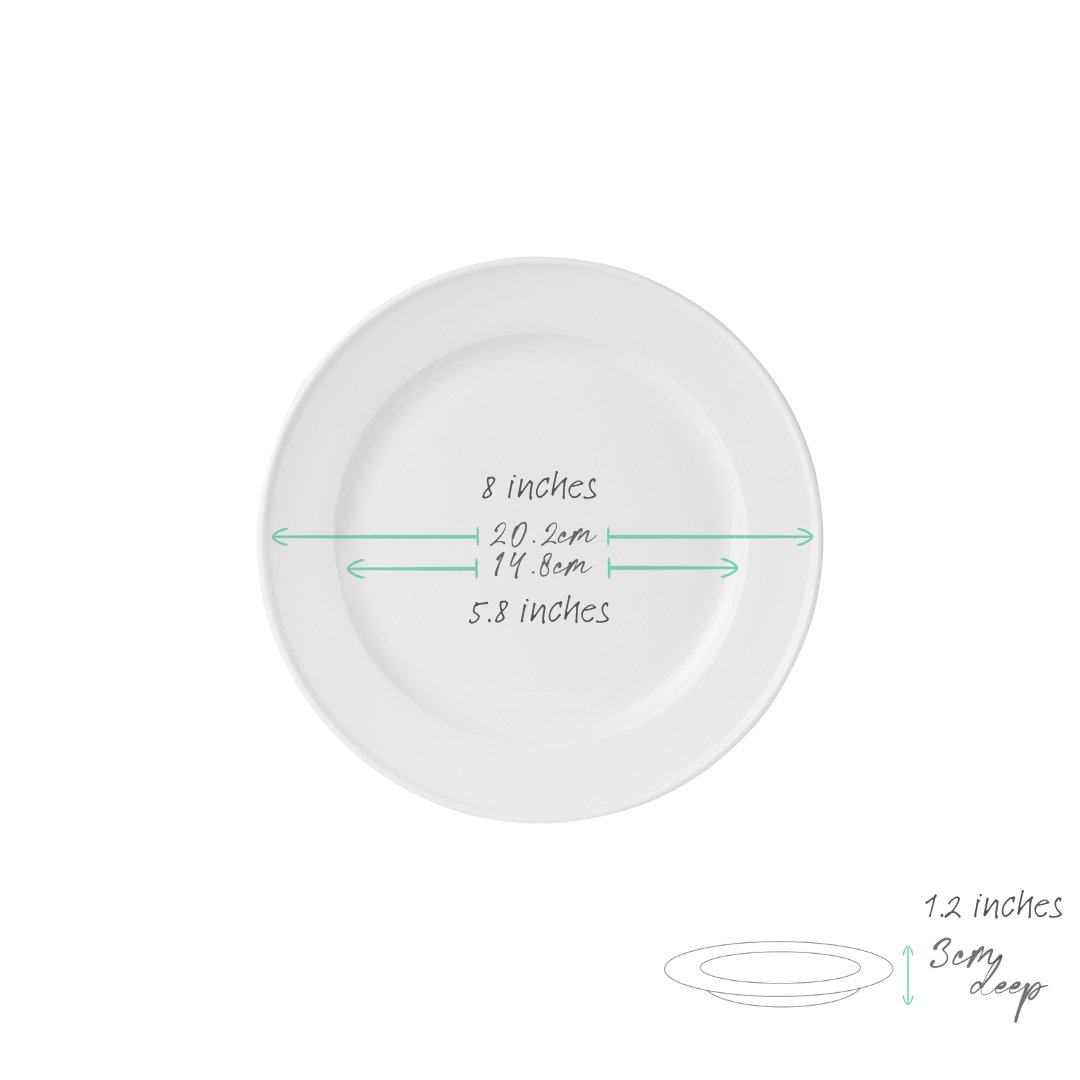 White Ethical Bone China Dinner Set CLASSICA (12 Pieces). - Anders & White
