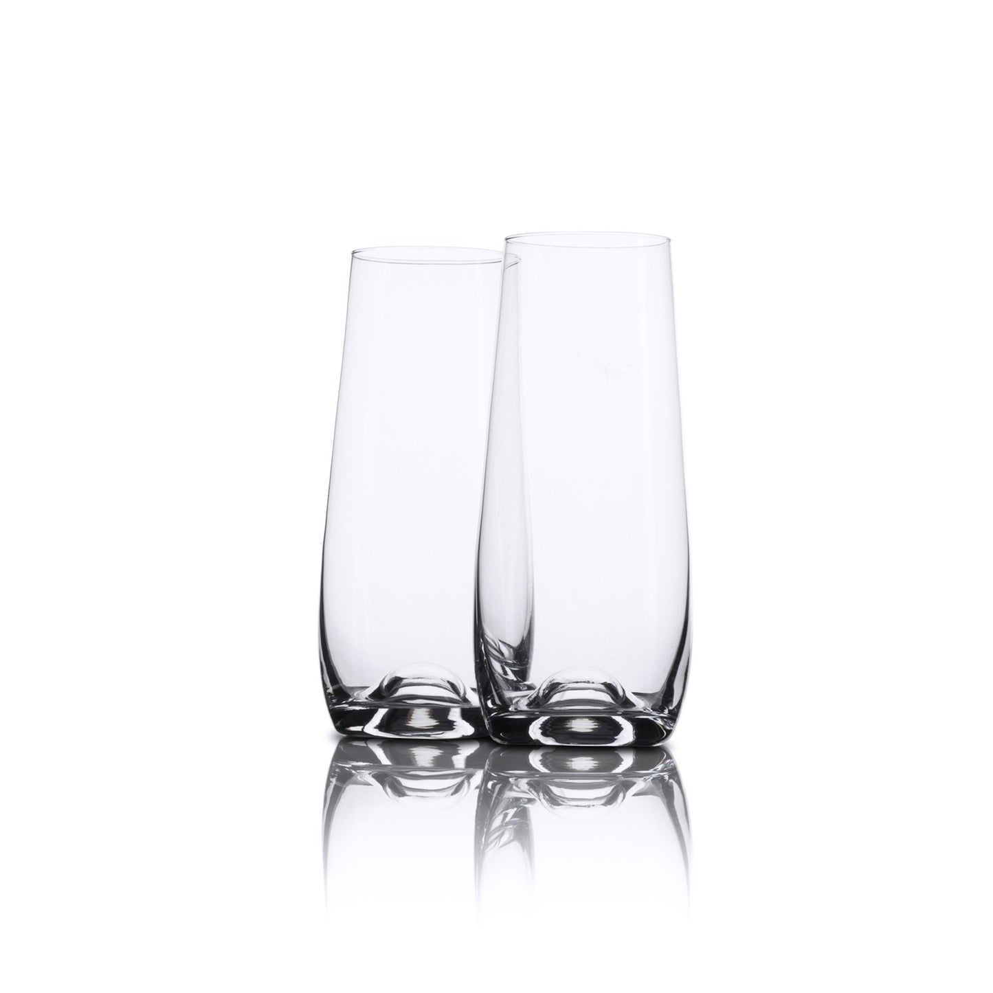 Stemless Crystal Champagne Flute Glasses. European Designed. Lead Free. 'Hosking' (230ml) 4x Glasses - Anders & White