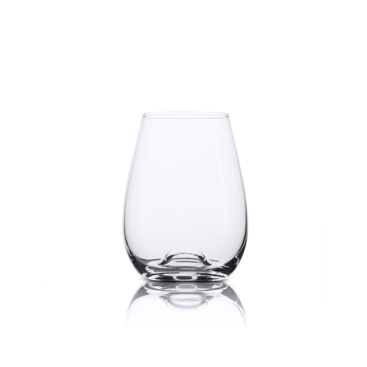 Stemless Crystal Wine Glasses. European. Lead Free. 'Hosking' (460ml) 4x Glasses - Anders & White