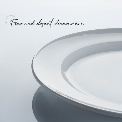 White Bone China Dinner Set 'Classica' (12 Pieces) - Anders & White