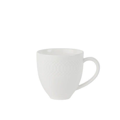 White Bone China Mug Set 'Darling' (4x 320ml Mugs). - Anders & White